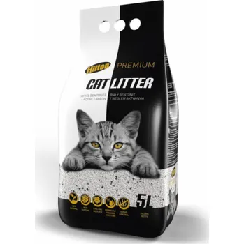 Podestýlka pro kočku HILTON Bentonit s aktivním uhlím White - stelivo pro kočky - 5l