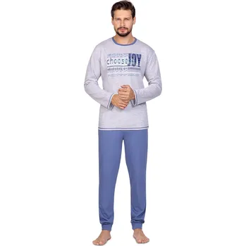 Pánské pyžamo Pánské pyžamo Regina 594 Melange Barva: Šedá, Velikost: M