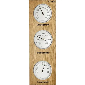 Barometr KUBRi 0221STF - špičkový barometr s vynikající citlivostí v dubovém rámu