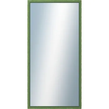 Zrcadlo DANTIK - Zarámované zrcadlo - rozměr s rámem cca 50x100 cm z lišty BOX zelená mořená (1751)