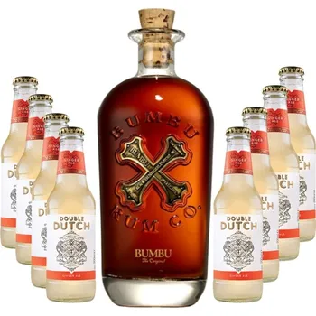 Rum Párty set Bumbu 0,7l 40% + 8x Double Dutch Ginger Ale 0,2l