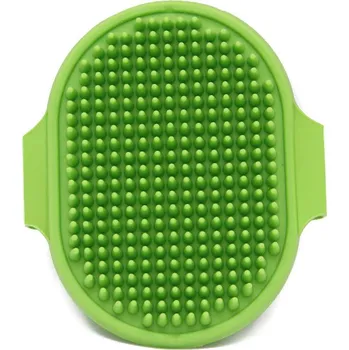 Péče o srst a drápky Surtep Animals Vyčesávací masážní kartáč pro psy 13cm Barva: Zelená