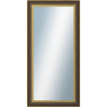 Koupelnový nábytek DANTIK - Zarámované zrcadlo - rozměr s rámem cca 50x100 cm z lišty ZVRATNÁ černozlatá plast (3071)