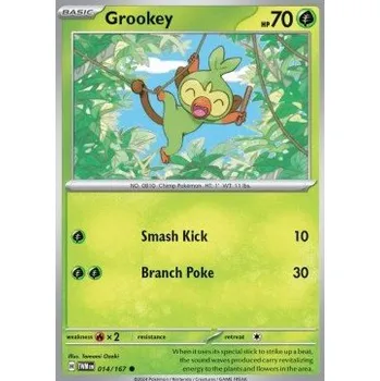 Sběratelská karetní hra Pokémon TWM 014/167 Grookey - Twilight Masquerade Stav: Near Mint, Verze: NORMAL