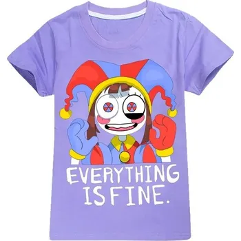 The Amazing Digital Circus TRIČKO s potiskem na motivy populárního seriálu "The Amazing Digital Circus" - různé barvy Barva: Fialová, Velikost: 100 cm