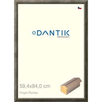 Rám na obraz DANTIK rámeček 59,4x84 | Forgia Piombo (Plexi Čiré) (Vyrobeno s láskou u nás v DANTIKU)