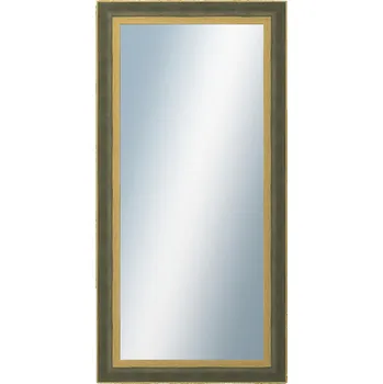 Koupelnový nábytek DANTIK - Zarámované zrcadlo - rozměr s rámem cca 50x100 cm z lišty ZVRATNÁ zelenozlatá plast (3070)