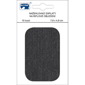 Riflové nažehlovací záplaty malé - tmavě šedá