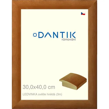 Rám na obraz DANTIK rámeček 30x40 | LEDVINKA světle hnědá (Plexi Čiré) (Vyrobeno s láskou u nás v DANTIKU)