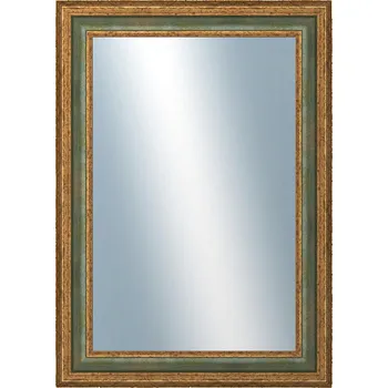 Zrcadlo DANTIK - Zarámované zrcadlo - rozměr s rámem cca 50x70 cm z lišty HRAD zelená (3005)