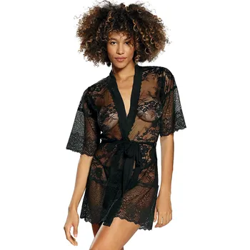 Dámský erotický župan Župan Dkaren Anastazja Barva: Černá, Velikost: XL