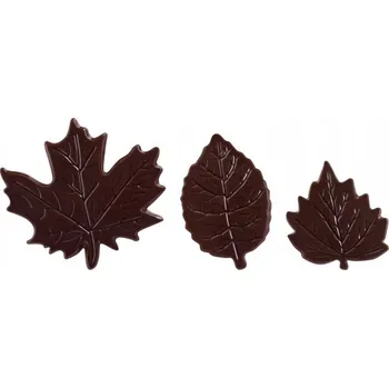 Jedlá dekorace na dort Čokoládová dekorace - sada dezertních listů 30x45 mm balení 216 ks.