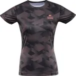 Dámské rychleschnoucí triko Alpine Pro QUATRA - černo-oranžová / XXL