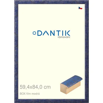 Rám na obraz DANTIK rámeček 59,4x84 | BOX film modrá (Plexi Čiré) (Vyrobeno s láskou u nás v DANTIKU)
