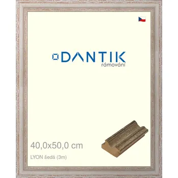 Rám na obraz DANTIK rámeček 40x50 | LYON šedá (Plexi Čiré) (Vyrobeno s láskou u nás v DANTIKU)