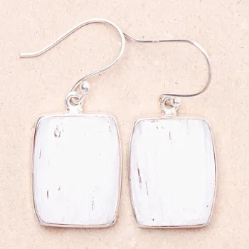 Náušnice Skolecit náušnice stříbro Ag 925 E25 2,2 cm, 7,7 g