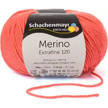 Příze Schachenmayr Merino extrafine 120 Korálová 134 (Příze Merino extrafine 120 Korálová 134)