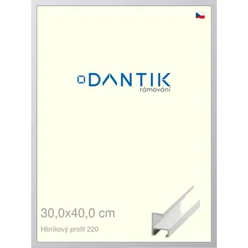 Rám na obraz DANTIK rámeček 30x40 | ALU profil 6220 Bílá matná (Plexi Čiré) (Vyrobeno s láskou u nás v DANTIKU)