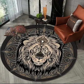 Koberec Kulatý koberec proti skluzu se zvířecím vzorem - 18,60 cm x 60 cm