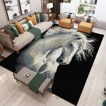 Koberec Moderní dětský koberec s koněm - 21,100 x 160 cm 39 x 63 palců