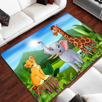 Koberec Dětský hrací protiskluzový koberec do pokoje | zvířata - 3,100 x 150 cm 39 x 59 palců