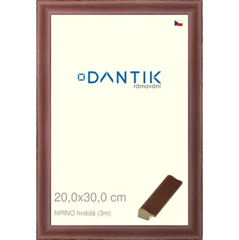 Rám na obraz DANTIK rámeček 20x30 | NPINO hnědá (Sklo Čiré) (Vyrobeno s láskou u nás v DANTIKU)