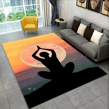 Koberec Koberec s mandalou do obýváku a ložnice | koberec s čakrami - 16,120 x 160 cm 47 x 63 palců