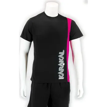 badmintonové triko KARAKAL CLUB TEE BLACK/PINK XL EUR