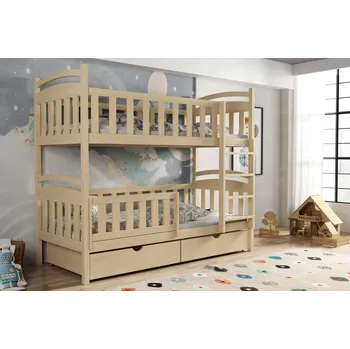 Postel Max-i Patrová postel KAISA KIDBED THREE + rošty Zvolte rozměr:: 80 x 180 cm, Zvolte barvu:: moření olše + ŠUPLÍKY