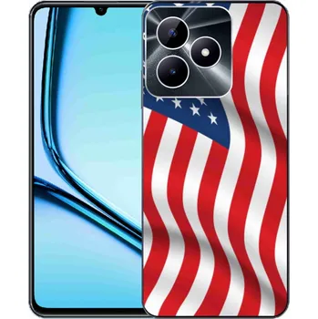 Vlajka Gelový kryt mmCase na Realme Note 50 - USA vlajka