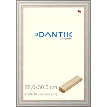 Rám na obraz DANTIK rámeček 20x30 | TOULON bílá malá (Sklo Čiré) (Vyrobeno s láskou u nás v DANTIKU)