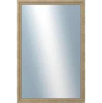 Zrcadlo DANTIK - Zarámované zrcadlo - rozměr s rámem cca 80x120 cm z lišty KŘÍDLO malé stříbrné patina (2775)