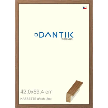 Rám na obraz DANTIK rámeček 42x59,4 | KASSETTE ořech (Plexi Čiré) (Vyrobeno s láskou u nás v DANTIKU)
