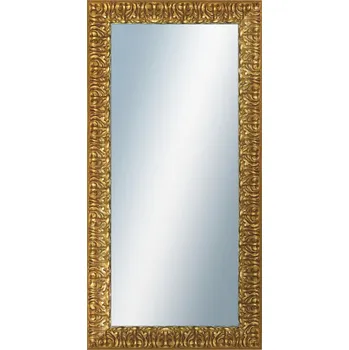 Zrcadlo DANTIK - Zarámované zrcadlo - rozměr s rámem cca 60x120 cm z lišty ZVRATNÁ zdobná zlatá (2888)