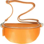 Kožená dámská ledvinka s upravitelným popruhem Jean oranžová