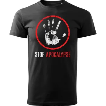 Pánské tričko STRIKER Tričko STOP Apocalypse Barva: Černá, Velikost: S