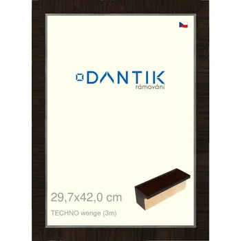 Rám na obraz DANTIK rámeček 29,7x42 | TECHNO wenge (Plexi Čiré) (Vyrobeno s láskou u nás v DANTIKU)