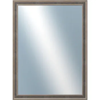 Zrcadlo DANTIK - Zarámované zrcadlo - rozměr s rámem cca 60x80 cm z lišty TOOTH malá stříbrno černá (3164)