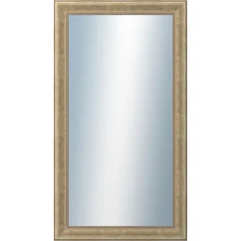Zrcadlo DANTIK - Zarámované zrcadlo - rozměr s rámem cca 50x90 cm z lišty KŘÍDLO malé stříbrné patina (2775)