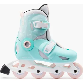 Kolečkové brusle OXELO Dětské brusle Play 5 mátové 34/36 ZELENÁ