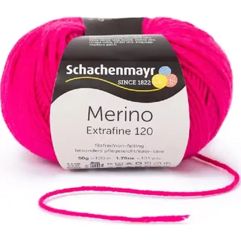 Příze Schachenmayr Merino extrafine 120 Fuchsie 140 (Příze Merino extrafine 120 Fuchsie 140)