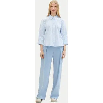Dámské kalhoty Tom Tailor Kalhoty z materiálu 1040686 Světle modrá Wide Leg 34_30