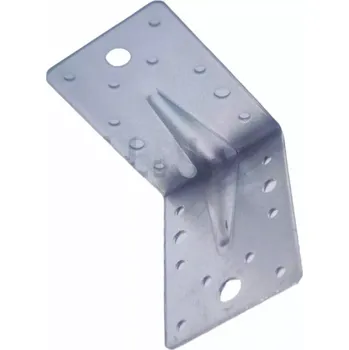 Tesařské kování Tesařský úhelník s prolisem 140x140x90x3 mm, prodloužený, galvanický zinek