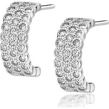 Náušnice Stříbrné náušnice se zirkony