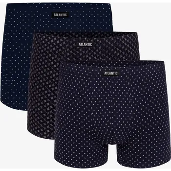 Boxerky Boxerky Atlantic 3MH-025/10 3-pak Barva: Modrá - tmavě, Velikost: S