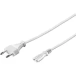 PremiumCord Kabel síťový 230V k magnetofonu 3m, bílý kpspm3w PREMIUMCORD-KABEL-SITOVY-230V
