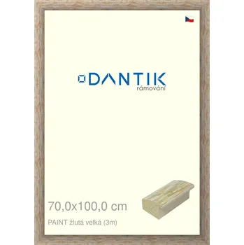 Rám na obraz DANTIK rámeček 70x100 | PAINT žlutá velká (Plexi Čiré) (Vyrobeno s láskou u nás v DANTIKU)