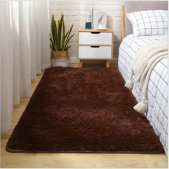 Koberec Koberec do obýváku a dětského pokoje | chlupatý koberec - káva,50 x 120 cm (19,6 x 47 palců)
