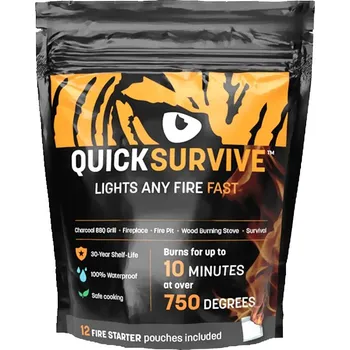 Podpalovač Fire Starter waterproof QUICK SURVIVE (Univerzální voděodolné podpalovače QuickSurvive jsou nejuniverzálnějšími podpalovači.)