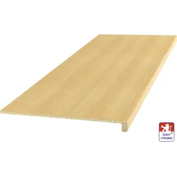 Parapet na míru dřevotříska s nosem buk 3066 17/40x600xdélka na přání 500 - 3999 mm